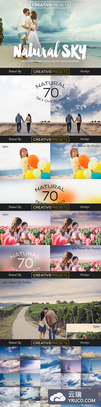 70种自然天空叠层背景素材 Perfect Sky Overlays