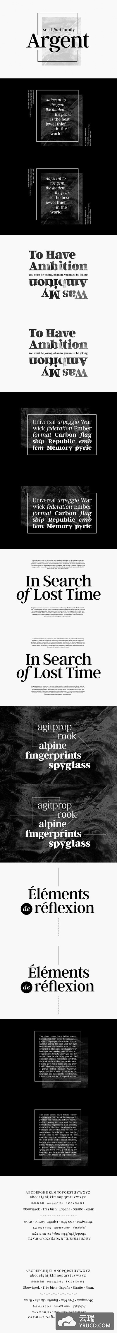 衬线字体 Argent CF: expressive serif font