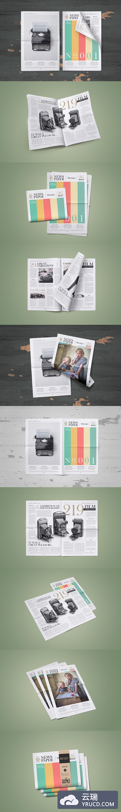 时尚的报纸样机素材 Newspaper Mock-Ups