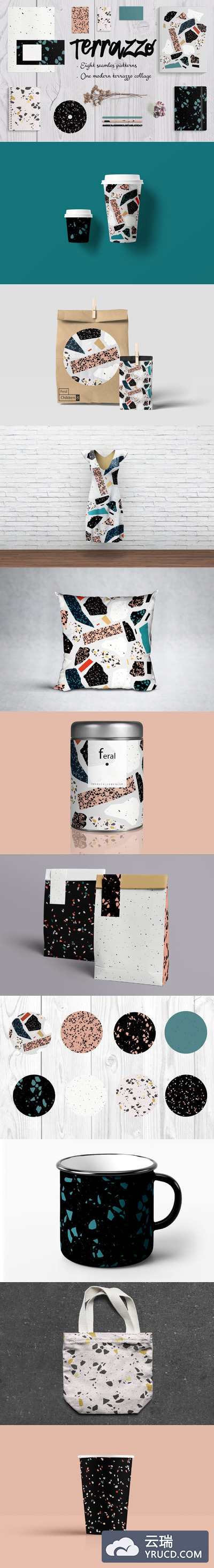 现代艺术水磨石无缝模式