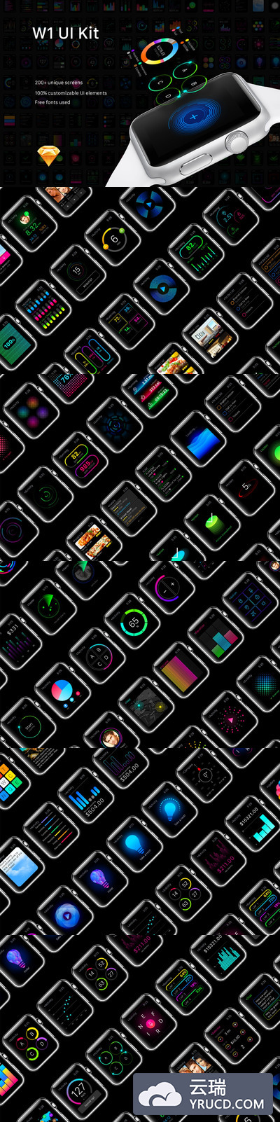 用于Apple Watch手表应用的APP UI KITS