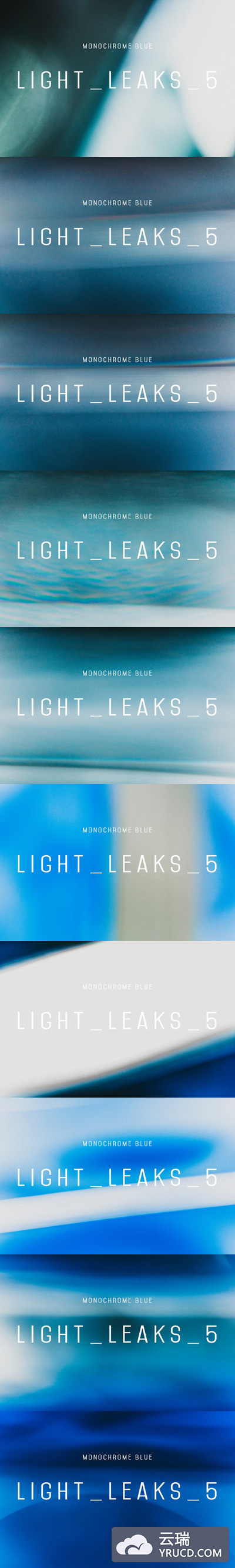 梦幻光线空间素材 Light_Leaks_5 (Monochrome Blue)