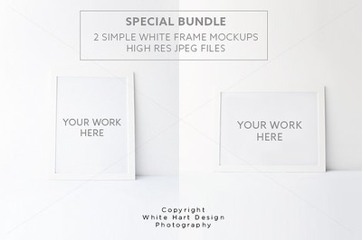 简易画框样机 BUNDLE 2 Frames mock ups - Psd+Jpeg
