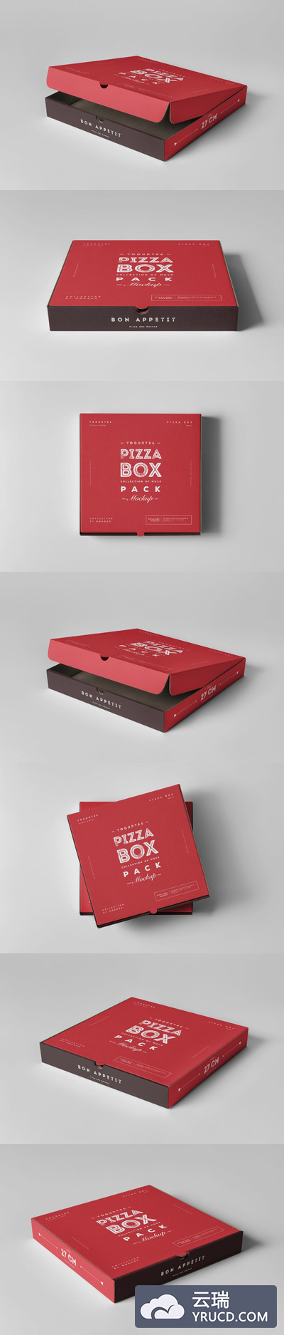 高品质的逼真披萨比萨PIZZA样机展示模型mockups