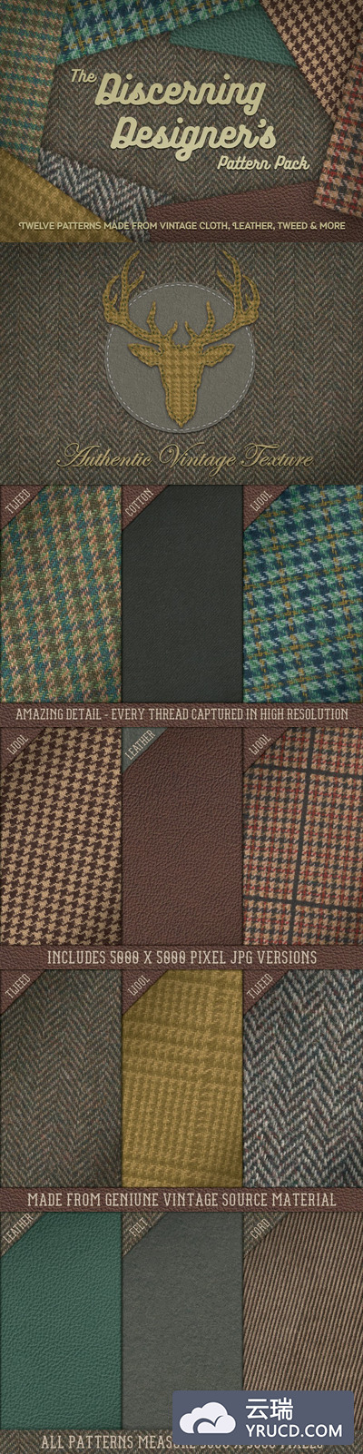 逼真针织背景纹理素材 Discerning Designer's Pattern Pack