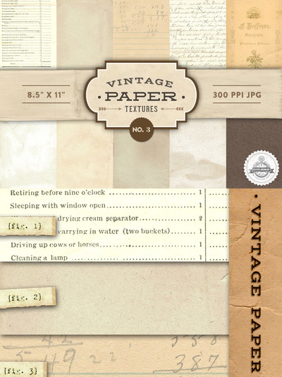 怀旧的纸张背景纹理素材 Vintage Paper Textures - No. 3