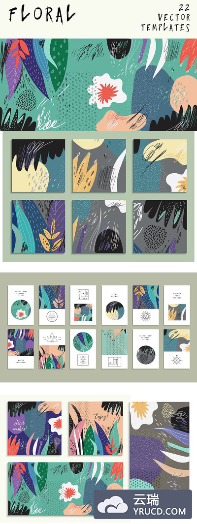 有风格的自然植物图形素材 Sincerity of Nature