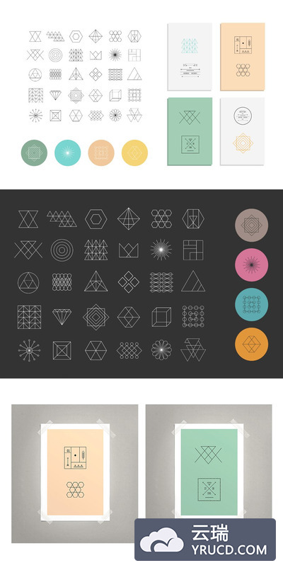 精巧的几何图形素材 Geometry