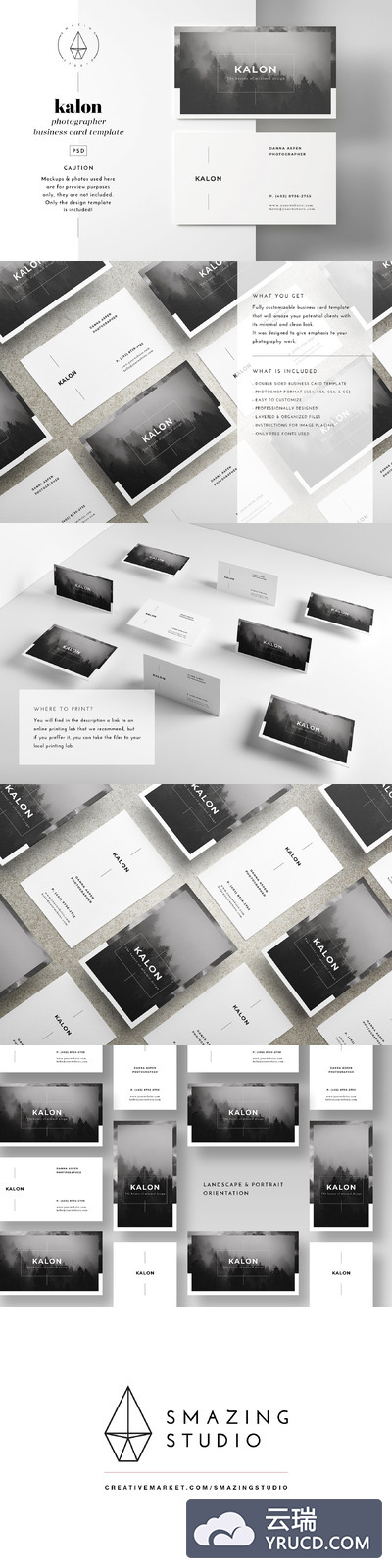 Kalon--干净、极简的商业化名片模板下载[psd]