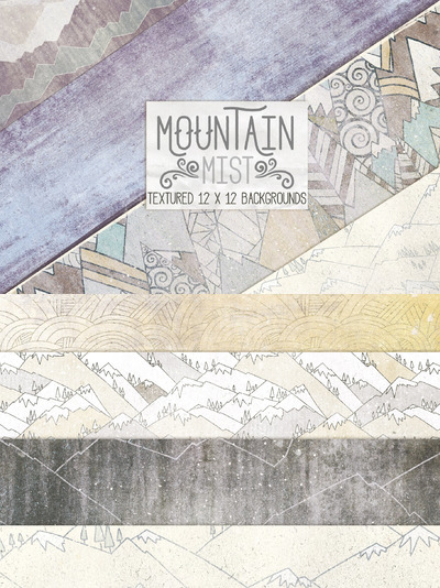 经典的以山为元素的背景纹理素材合计 Mountain Backgrounds, Textured Paper