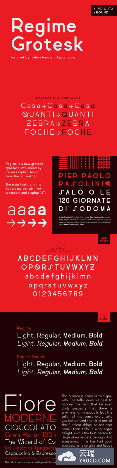 时尚现代的高端英文无衬线字体Regime Grotesk