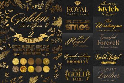 高端大气上档次的土豪金图层样式大集合