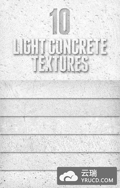 浅色的混凝土背景纹理素材 Light Concrete Textures Pack 1