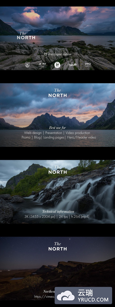 北欧自然景观视频素材 The North - timelapse videos