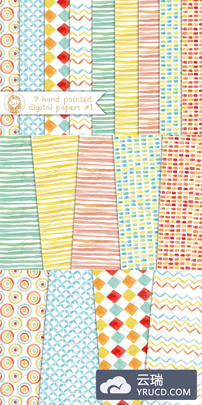 水彩纸张背景纹理素材 Watercolor Paper