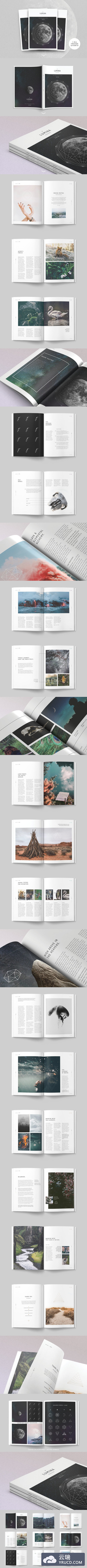 极简主义画册模板 LUMINA Magazine