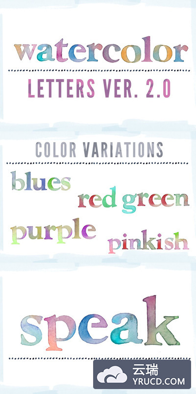 水彩字母 Watercolor Letters