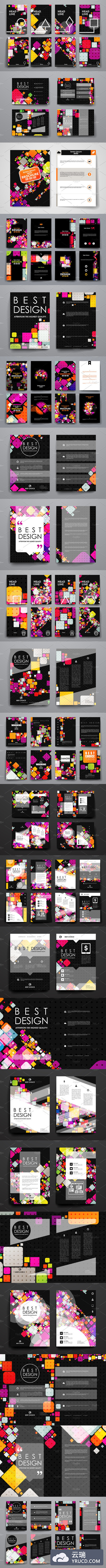 抽象图形的画册杂志模板 Abstract Brochures