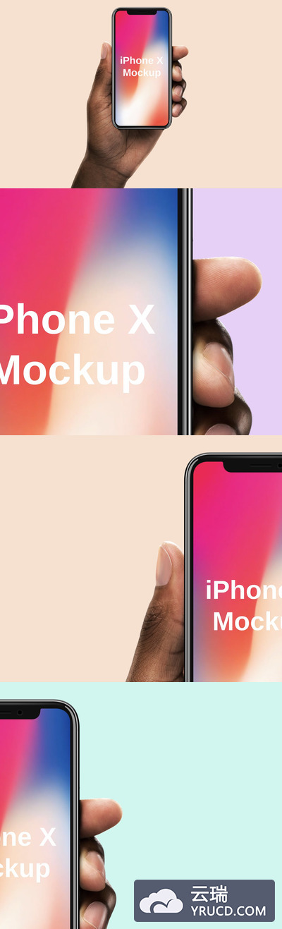 简约时尚的iPhone X样机展示模型mockups