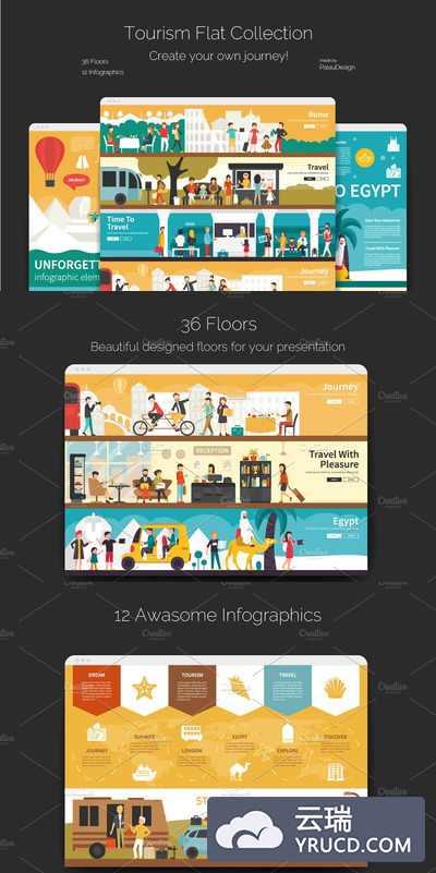 旅游公寓扁平化场景设计 Tourism Flat Collection