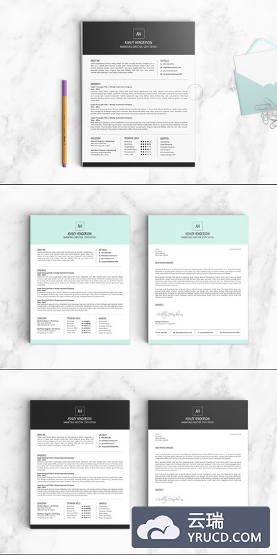 标准专业的简历模板 Resume Template | The Ashley