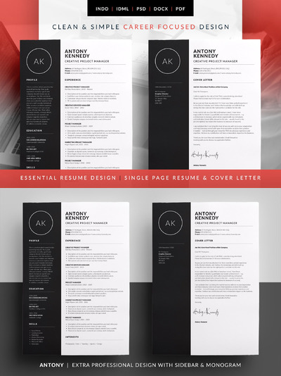 简约必要的简历模板 Antony - Essential Resume