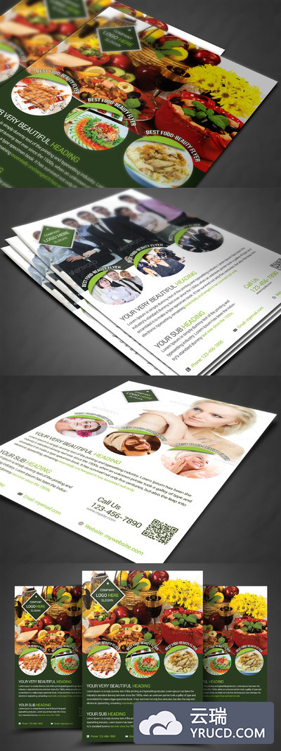 多用途的美食商业海报模板 Multipurpose Business Flyers Templat