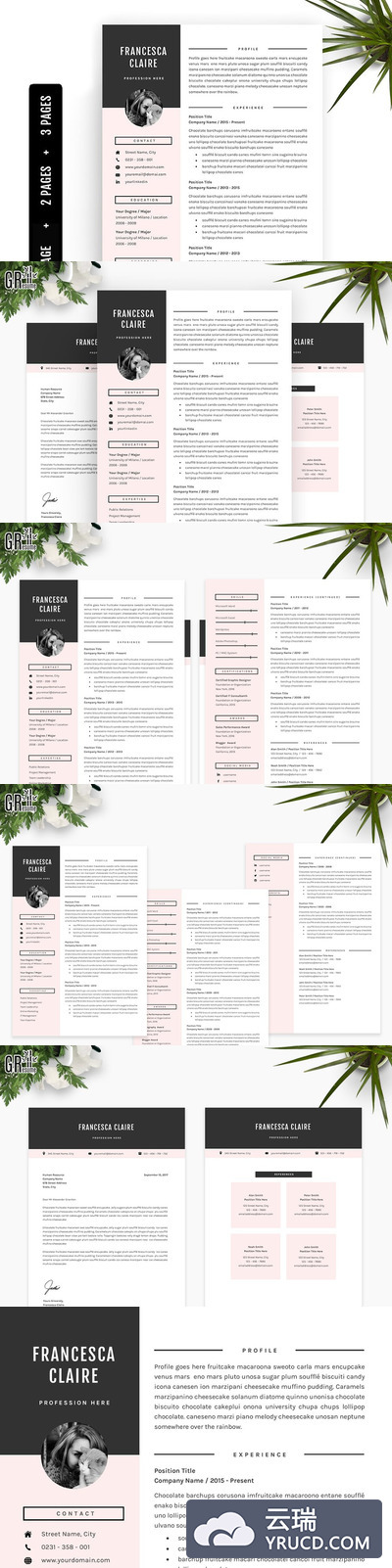 简历模板3页 3 Pages Resume Template