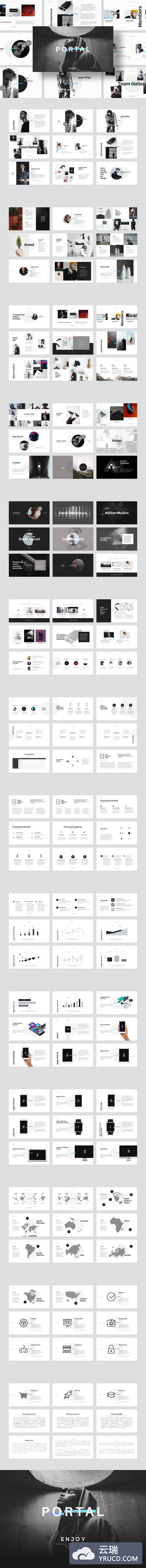 时尚的PPT和keynote模板 PORTAL Keynote Presentation Template