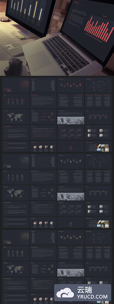 酷炫多用途PPT模板 StarFall - Multipurpose Presentation