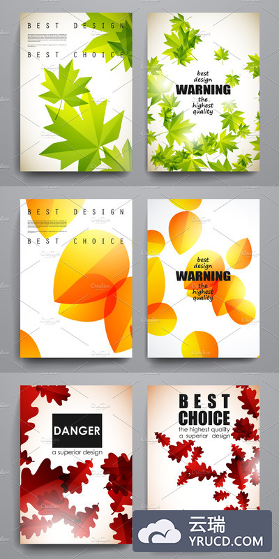 漂亮的秋季风画册模板 Beautiful brochures in Autumn style