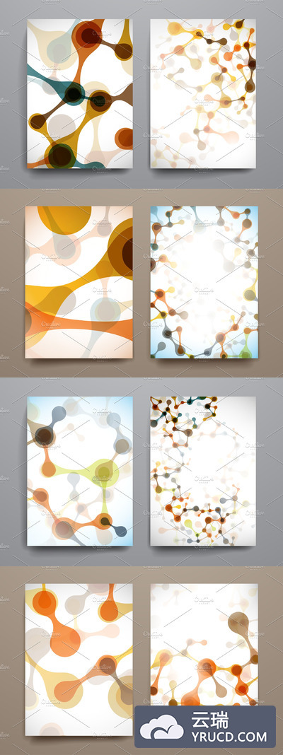 DNA风格的画册模板 Brilliant  brochures in DNA style