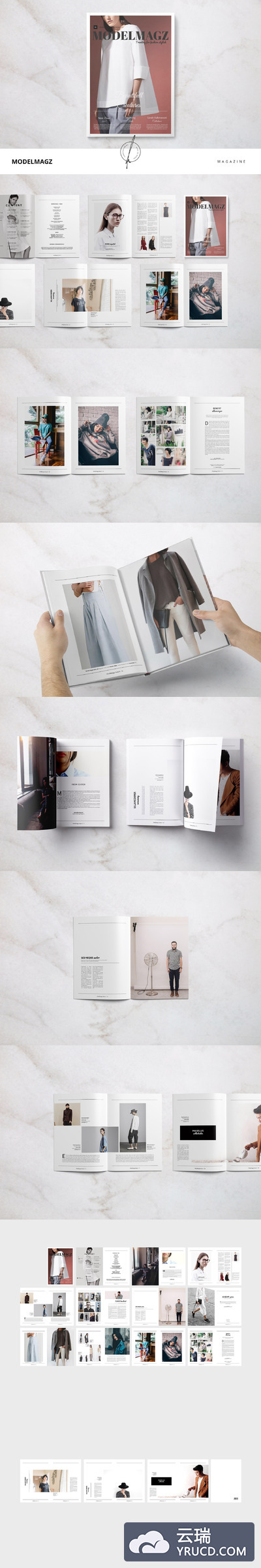 时尚模特杂志画册模板 Modelmagz Magazine