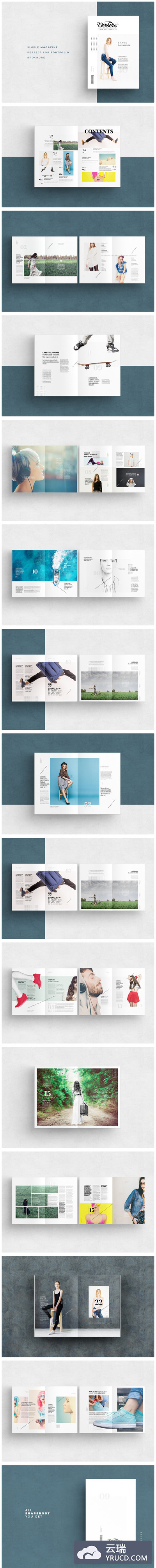 时尚简约的杂志模板 Magazine Template