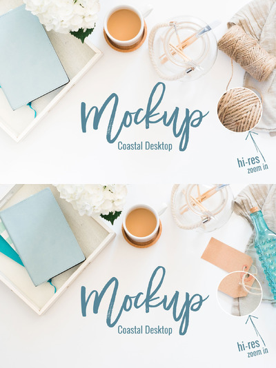 时尚的照片桌面样机 Styled Stock Photos | 2 Desktops