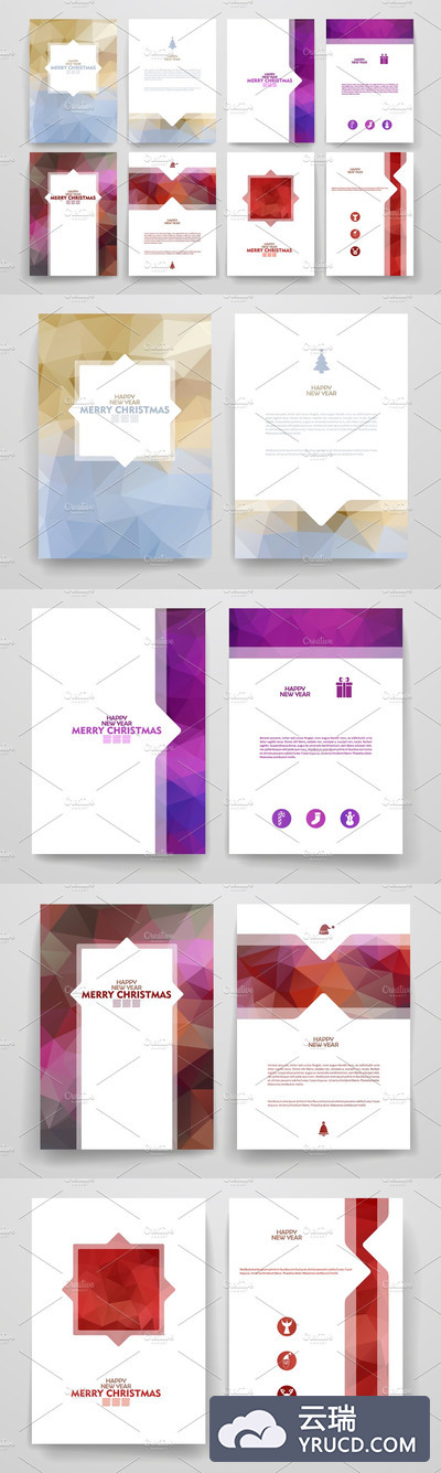 圣诞主题的画册模板 Merry Christmas brochures