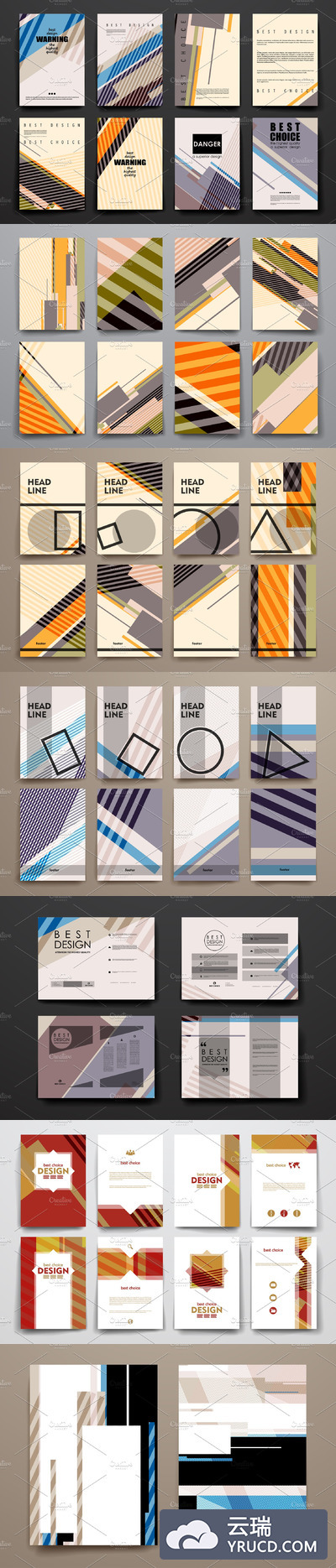 一套漂亮的杂志模板 Set of Beautiful Brochures