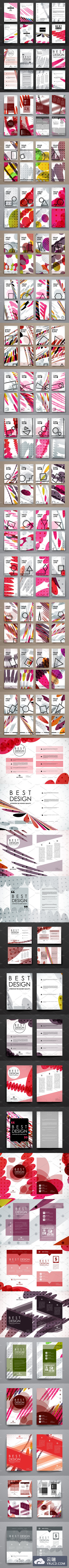 84个抽象元素的画册模板 84 Abstract Brochures