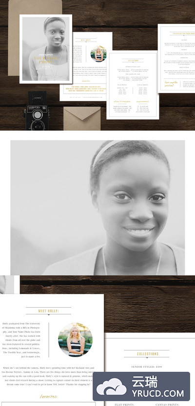 独立页面的杂志设计模板 Senior 4-Page Magazine Template