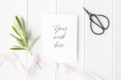 婚礼邀请卡设计展示样机 Wedding card mock up - Psd + Jpeg