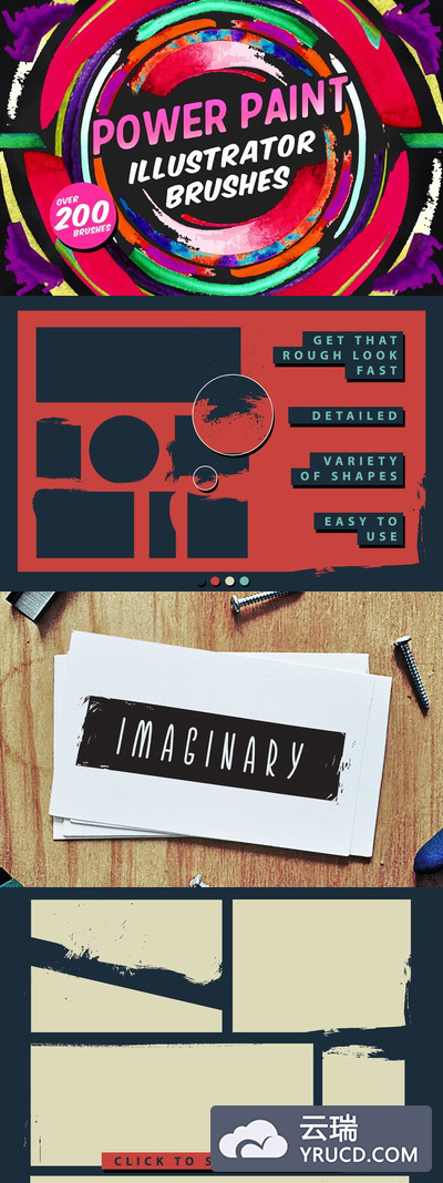 多彩蓬松的绘画矢量形状 Shaggy Shoulders Vector Shapes