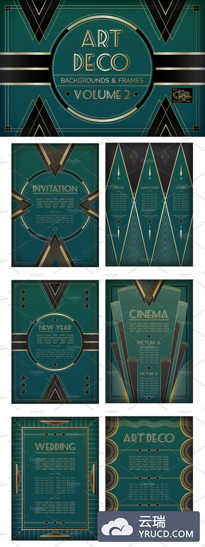 个性艺术海报设计模板 Art Deco Poster Design Templates