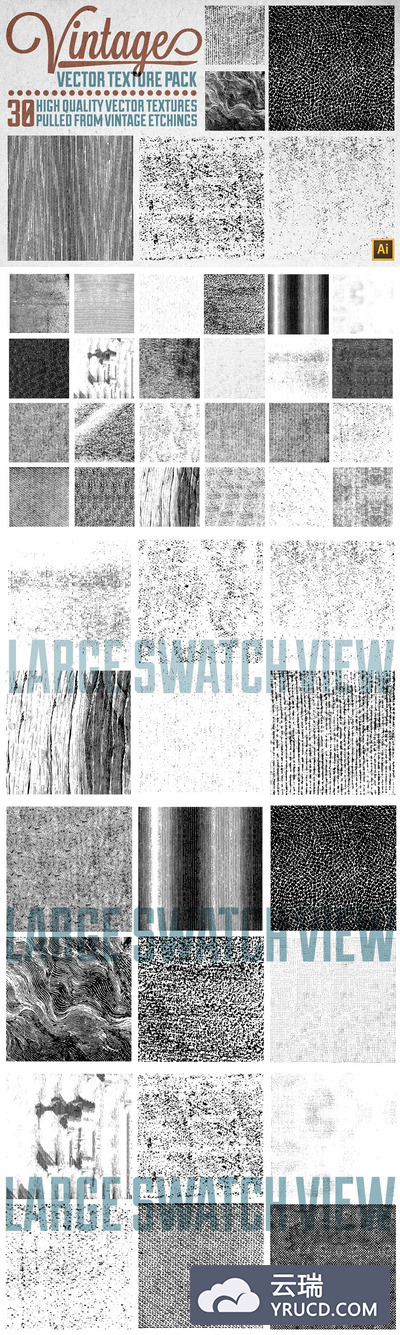 怀旧的矢量纹理包 Vintage Vector Texture Pack