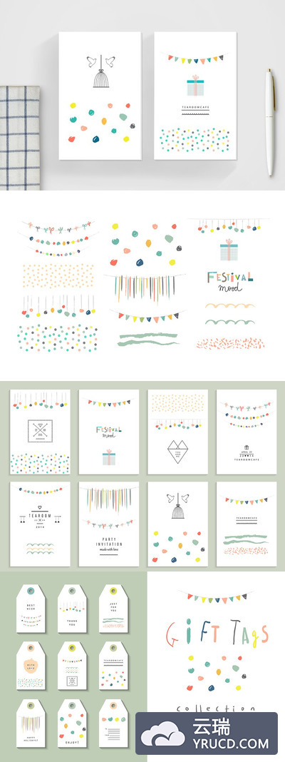 圣诞日party相关的图形素材 Oh what FUN!