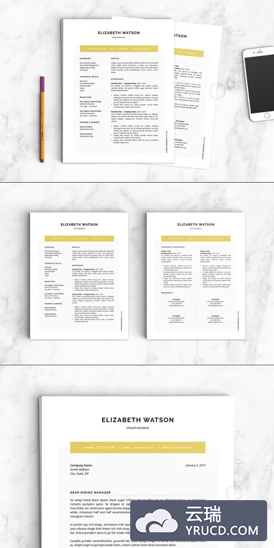 简单的简历模板 Resume Template | The Elizabeth