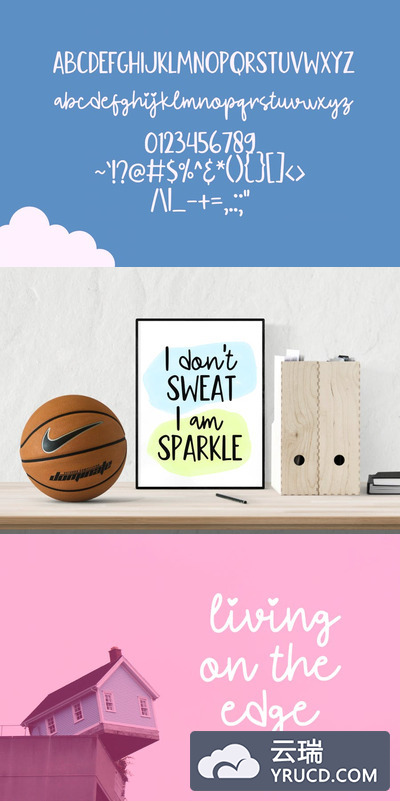 字体 | 简单有趣卡通诙谐飞行风筝英文