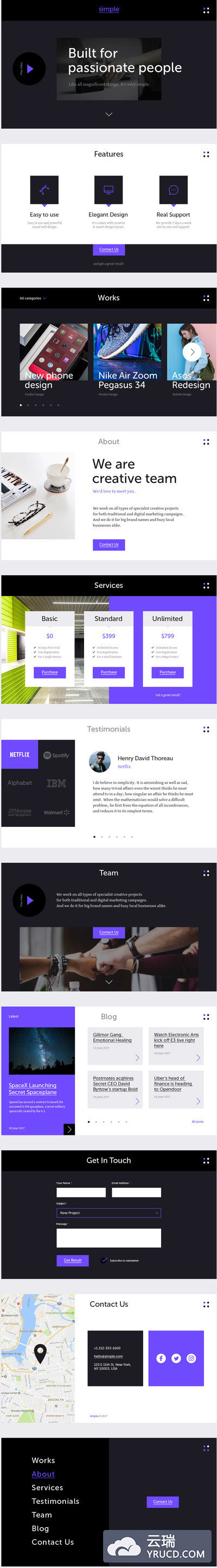 简单时尚漂亮的网站UI KITS