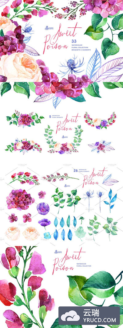 甜得有毒的花卉素材 Sweet Poison. Floral collection