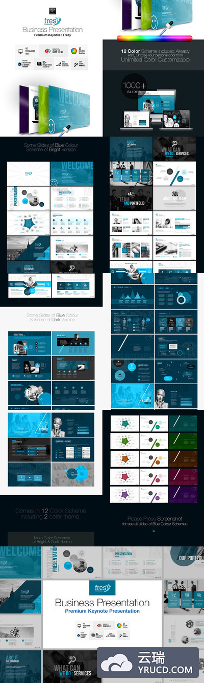 Fresy商业主题keynote模板