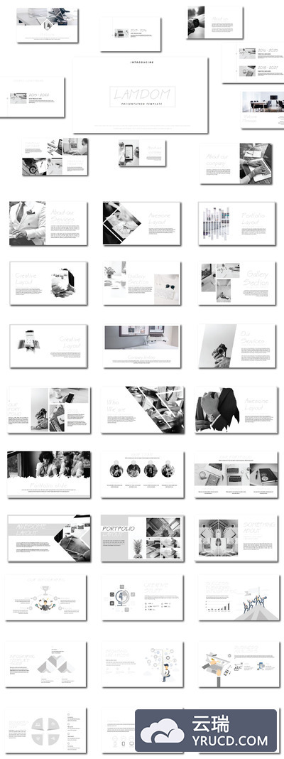 Lamdom时尚、简约PowerPoint模板